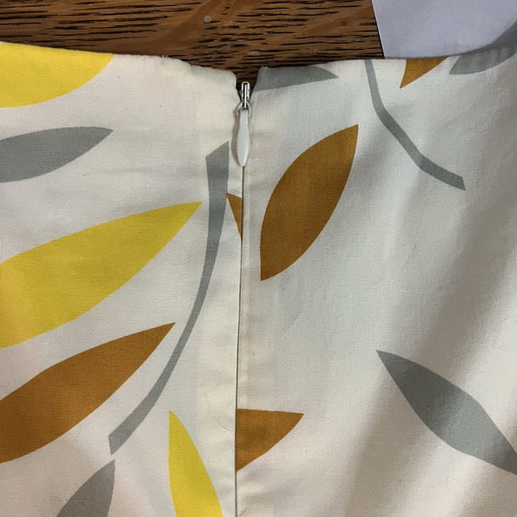 Adrianna Papell Women's Yellow Brown Sheath Dress 4 Classy Wedding Guest Preppy - Picture 10 of 11